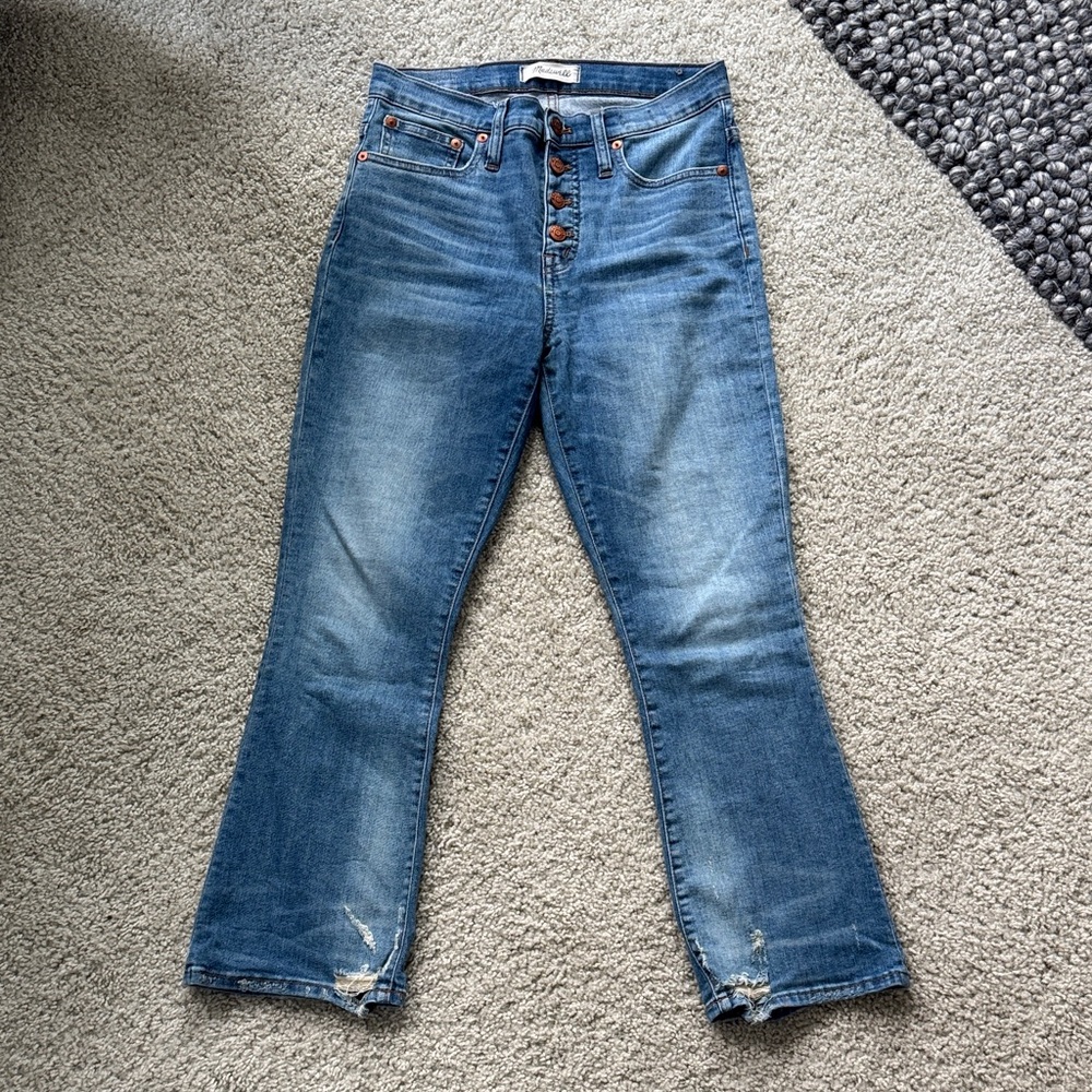 Madewell Cali Demi Boot Jeans in Classic Blue - Picture 2 of 6
